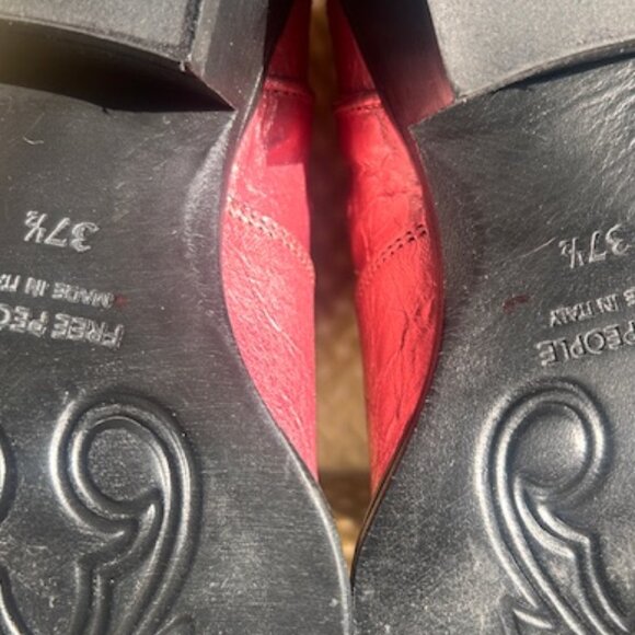 Free People Way Out West Pink Metallic Leather Cushion Ankle Cowboy Boots NEW 7 - Picture 8 of 16